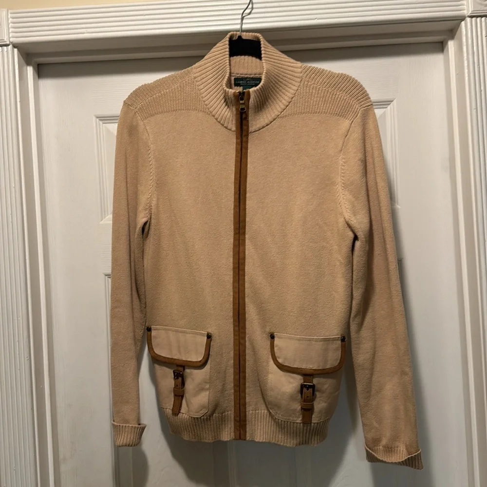 Ralph Lauren Tan Cardigan Sweater - Picture 2 of 5
